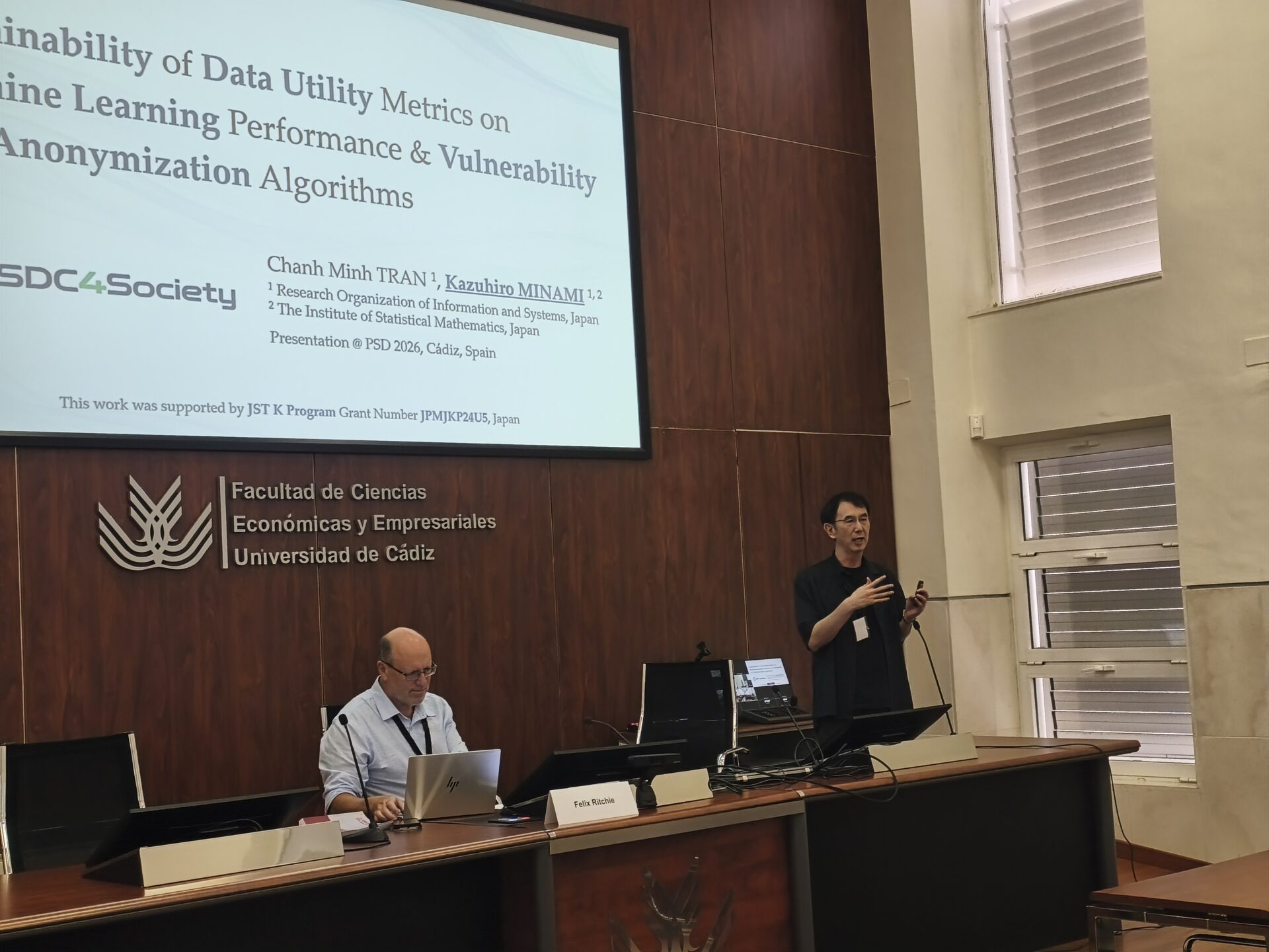 【発表】国際会議「Privacy in Statistical Databases 2026（PSD 2026）」にて研究成果を発表